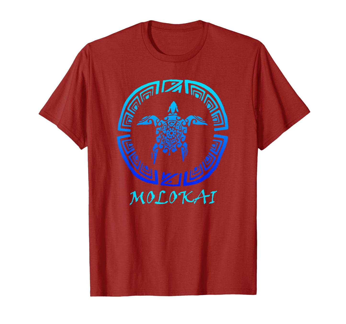 Molokai, Hawaii Vintage Retro Tribal Sea Turtle Vacation T-Shirt