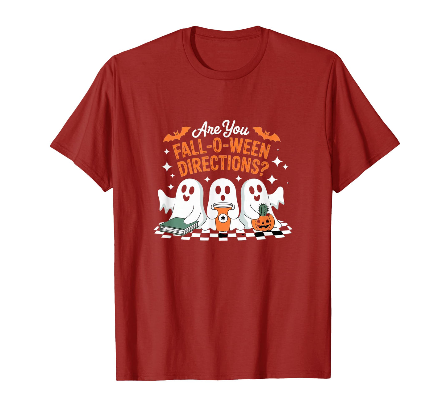 are You Fall-O-Ween Directions? - Funny 3 Ghost Halloween T-Shirt