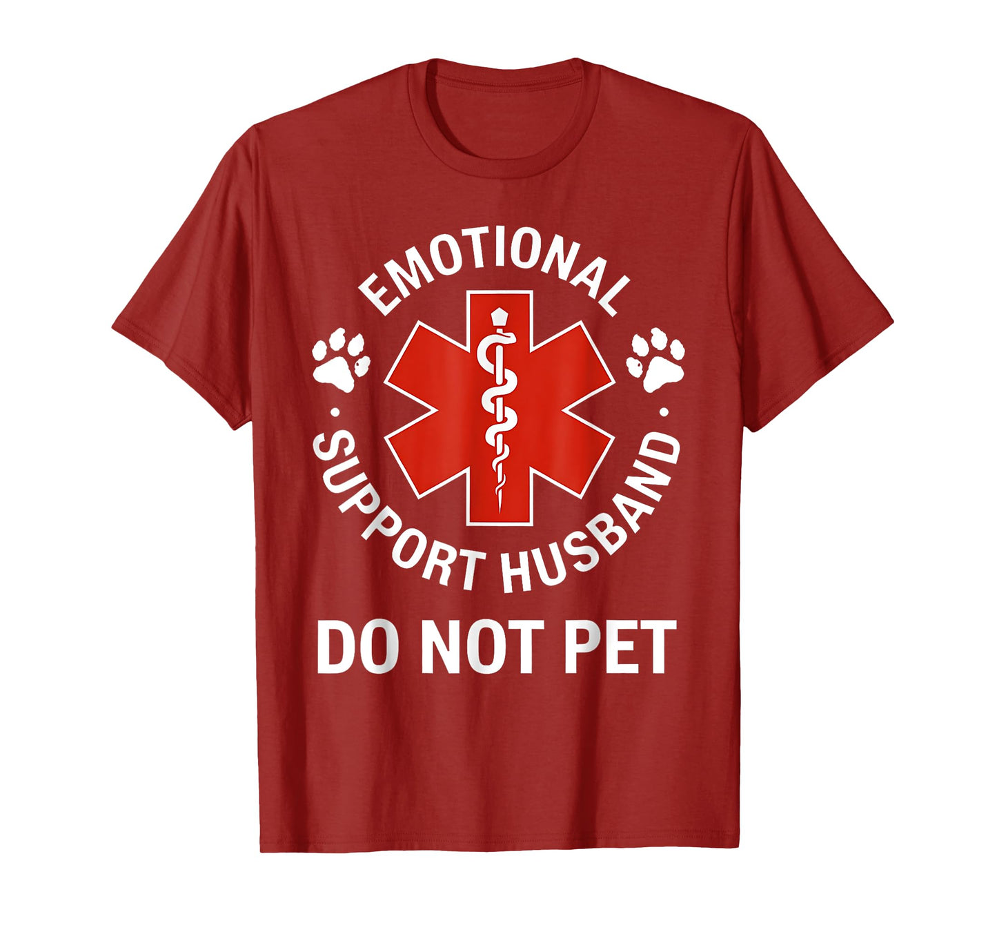Emotional Support Husband Funny Do Not Pet EMT Medical Humor T-Shirt
