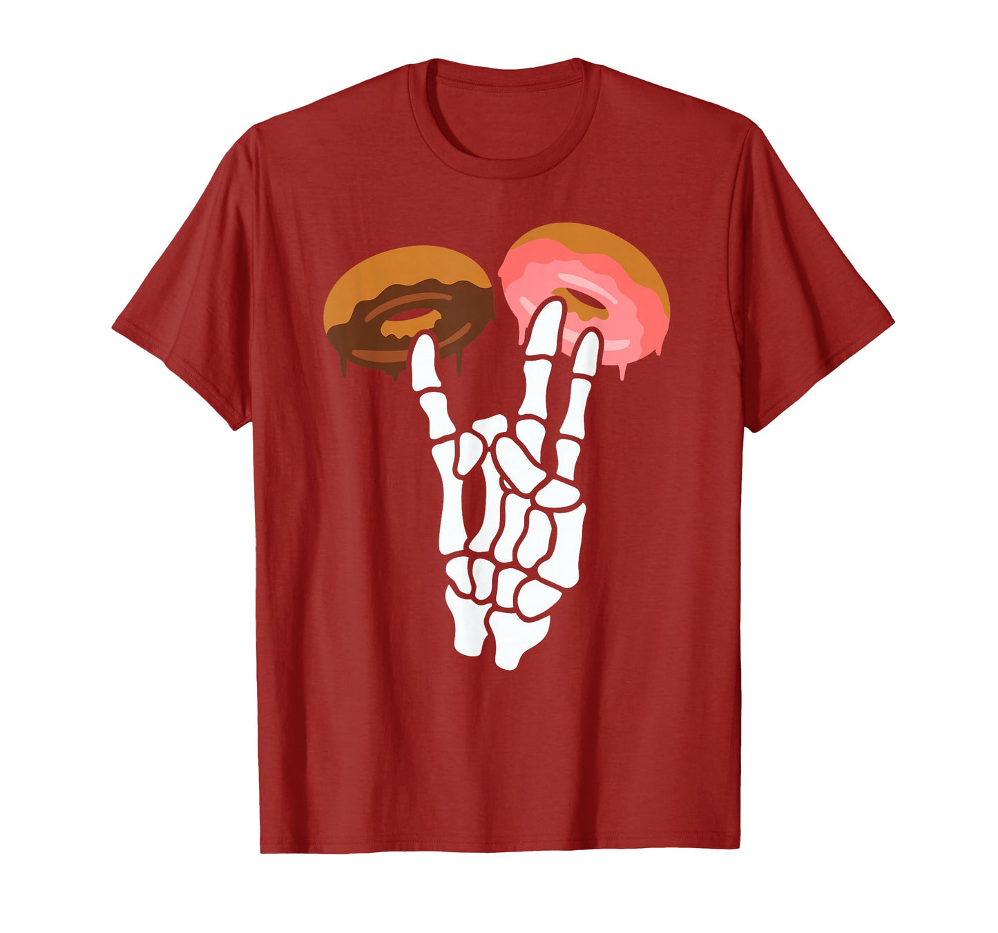 Skeleton 2 Pink 1 Stink Donut Naughty Adult Humor Halloween T-Shirt