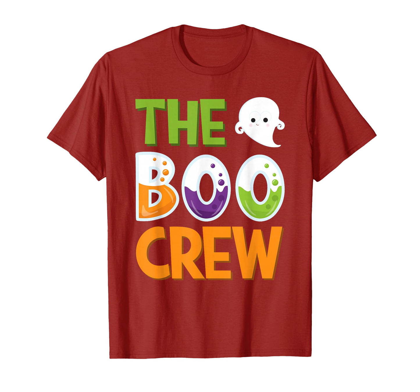 Halloween Ghost The Boo Crew Costume Matching Women Kids Men T-Shirt