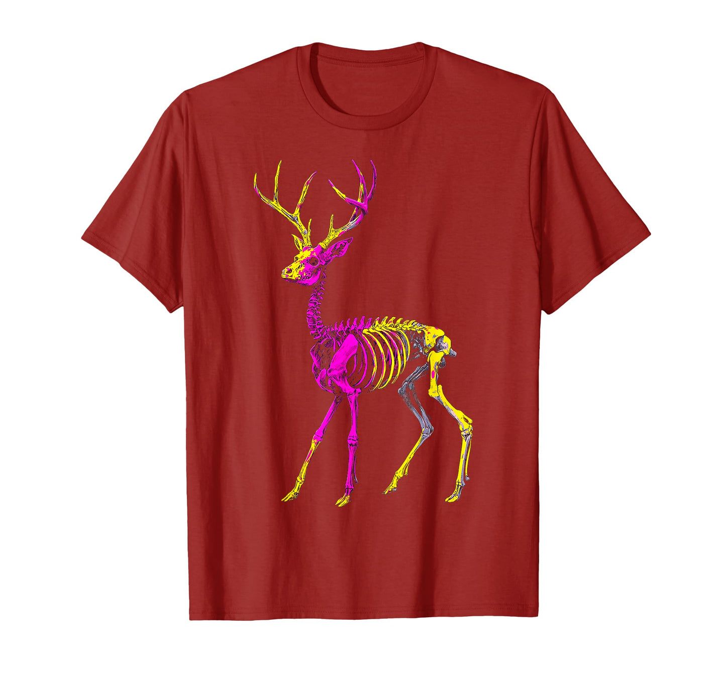 Halloween Deer Skeleton Portrait Animal Art Halloween T-Shirt