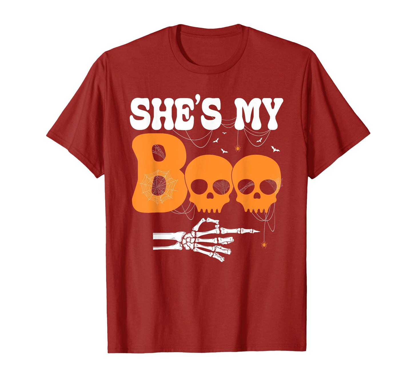 She’s My Boo Skeleton Couple Matching Halloween Costume T-Shirt