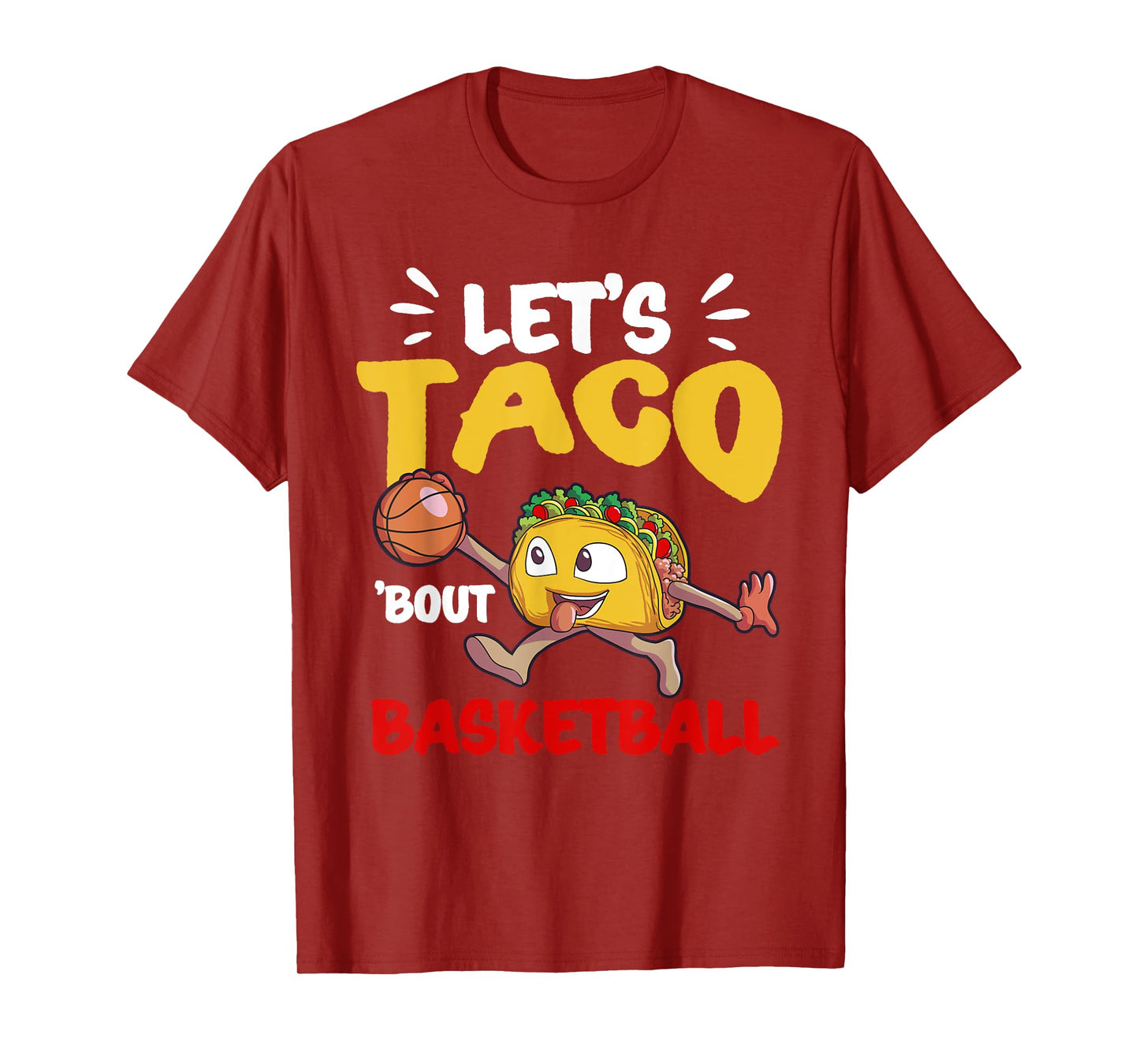 Funny Cinco de Mayo Shirt Boys Kids Mexican Taco Basketball T-Shirt