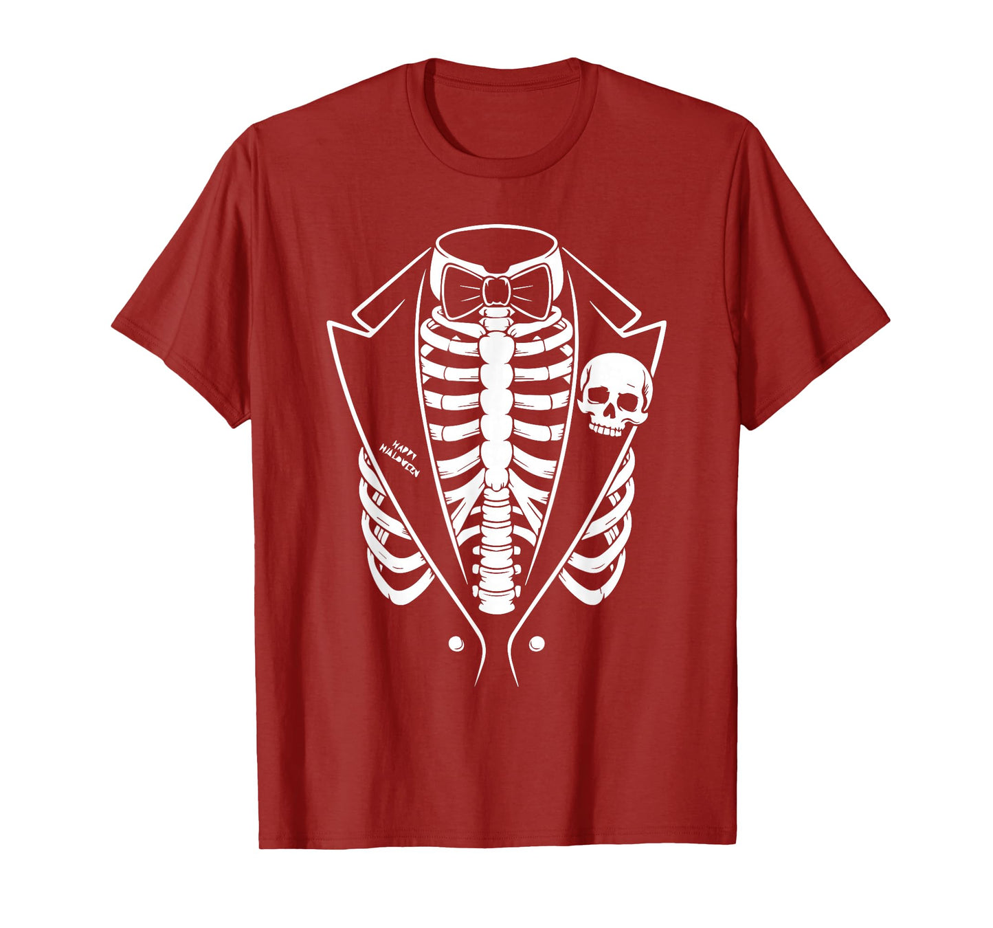 Elegant Skeleton Tuxedo Rib Cage Halloween Costume Idea Men T-Shirt