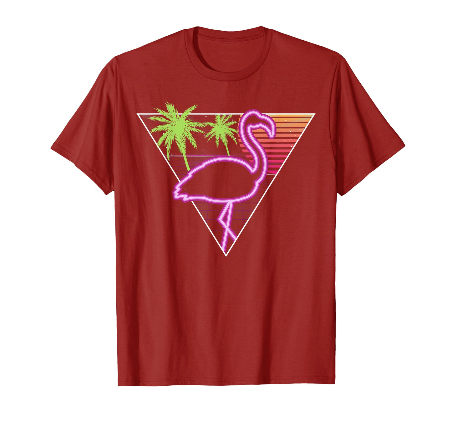 Vintage Pink Flamingo Retro Look Miami 1980s Gift Idea T-Shirt
