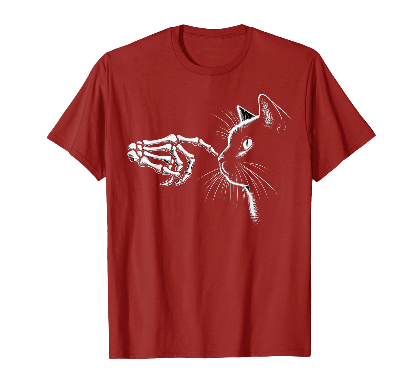 Skeleton Hand Boop Black Cat Pet for Women Men Halloween T-Shirt