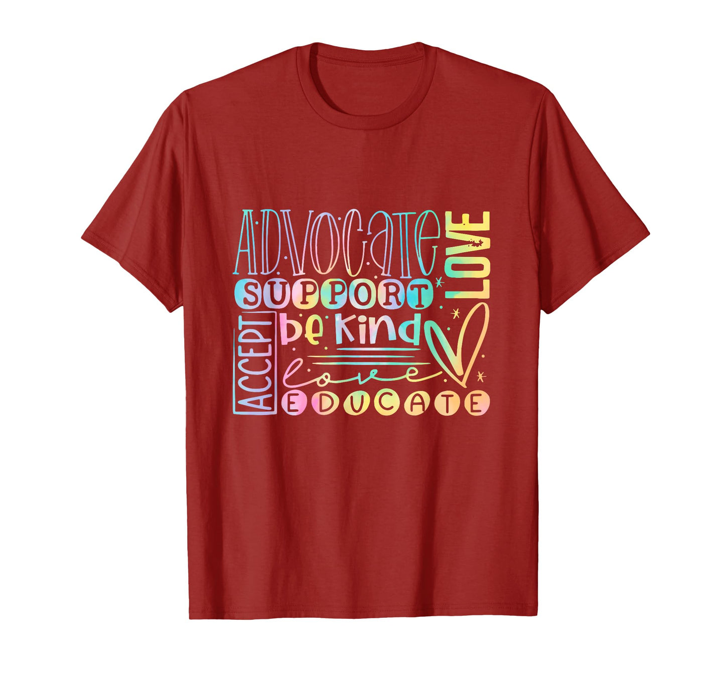 Advocate Love Support Accept Be Kind Autism Awareness Women T-Shirt