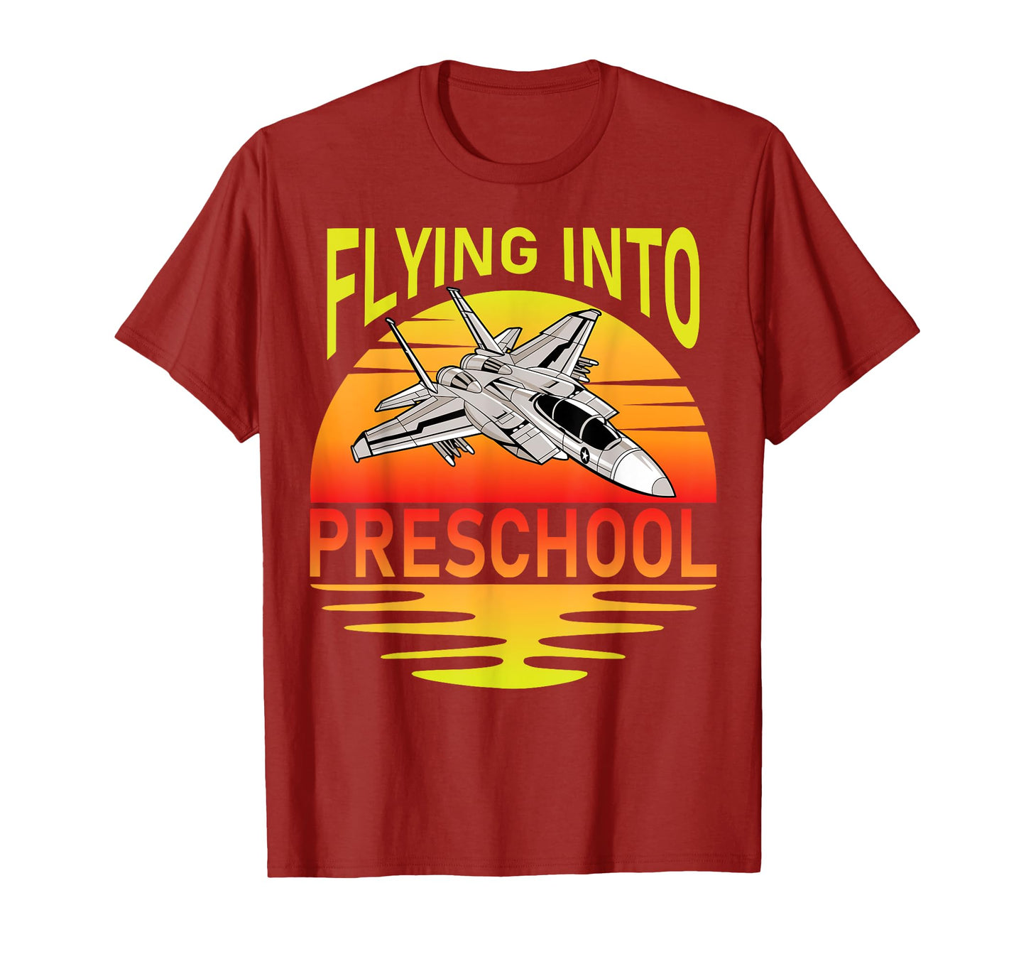 Flying Into Preschool Airplane Teacher Back To School Men Women Kids T-Shirt
