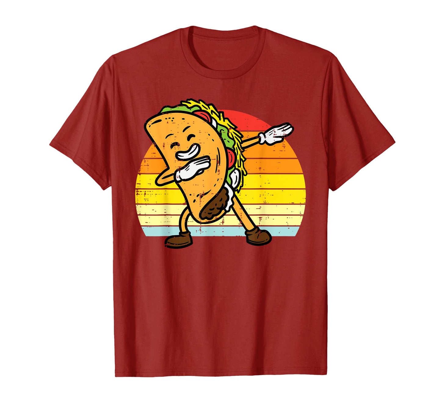 Dabbing Taco Dab Retro Cinco De Mayo Men Boys Youth Kids T-Shirt