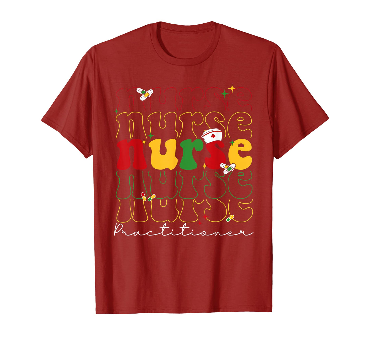Groovy Np Nurse Practitioner Juneteenth Black History Month T-Shirt