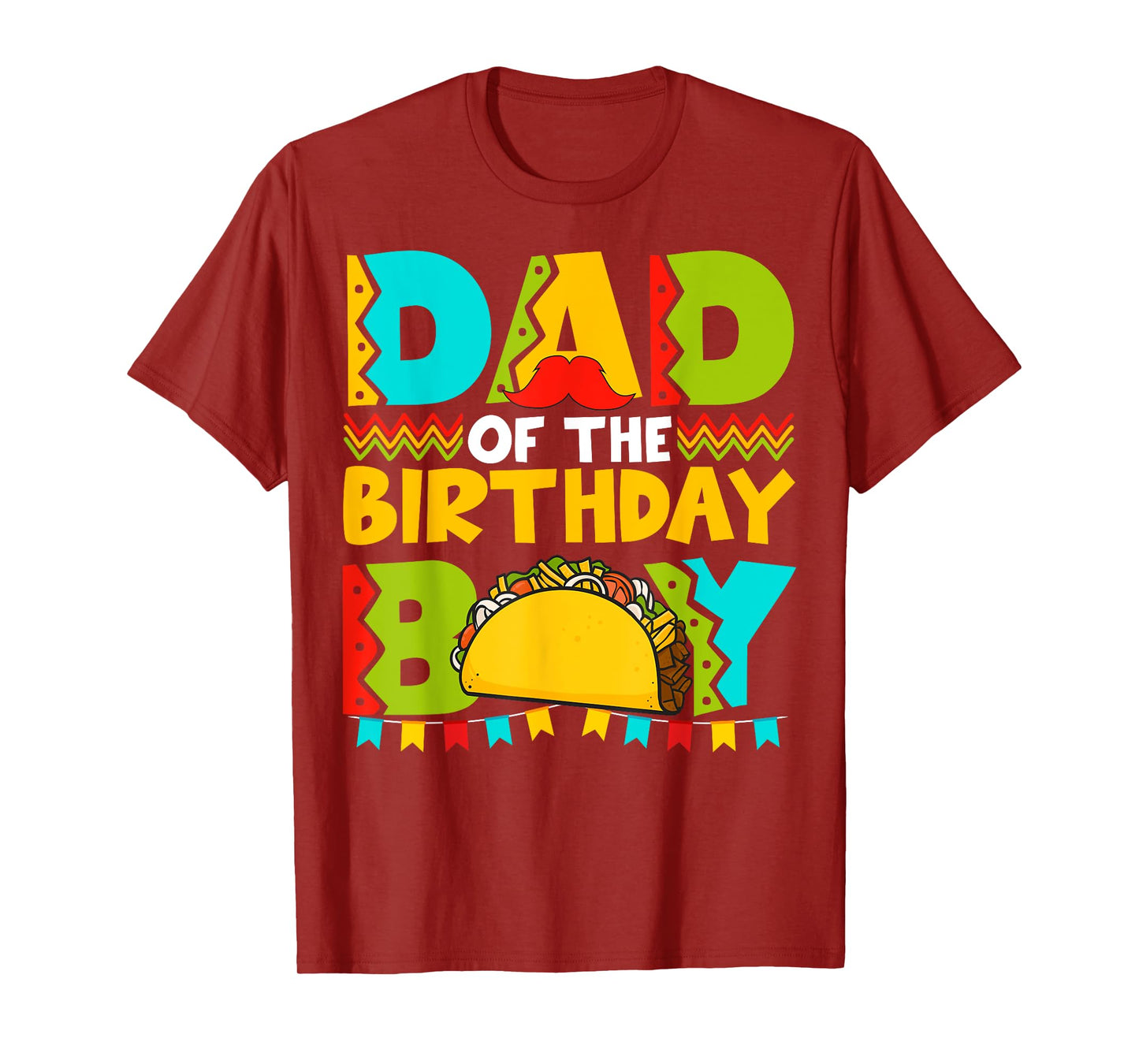 Dad of the Birthday Boy Taco Twosday Mexican Birthday T-Shirt