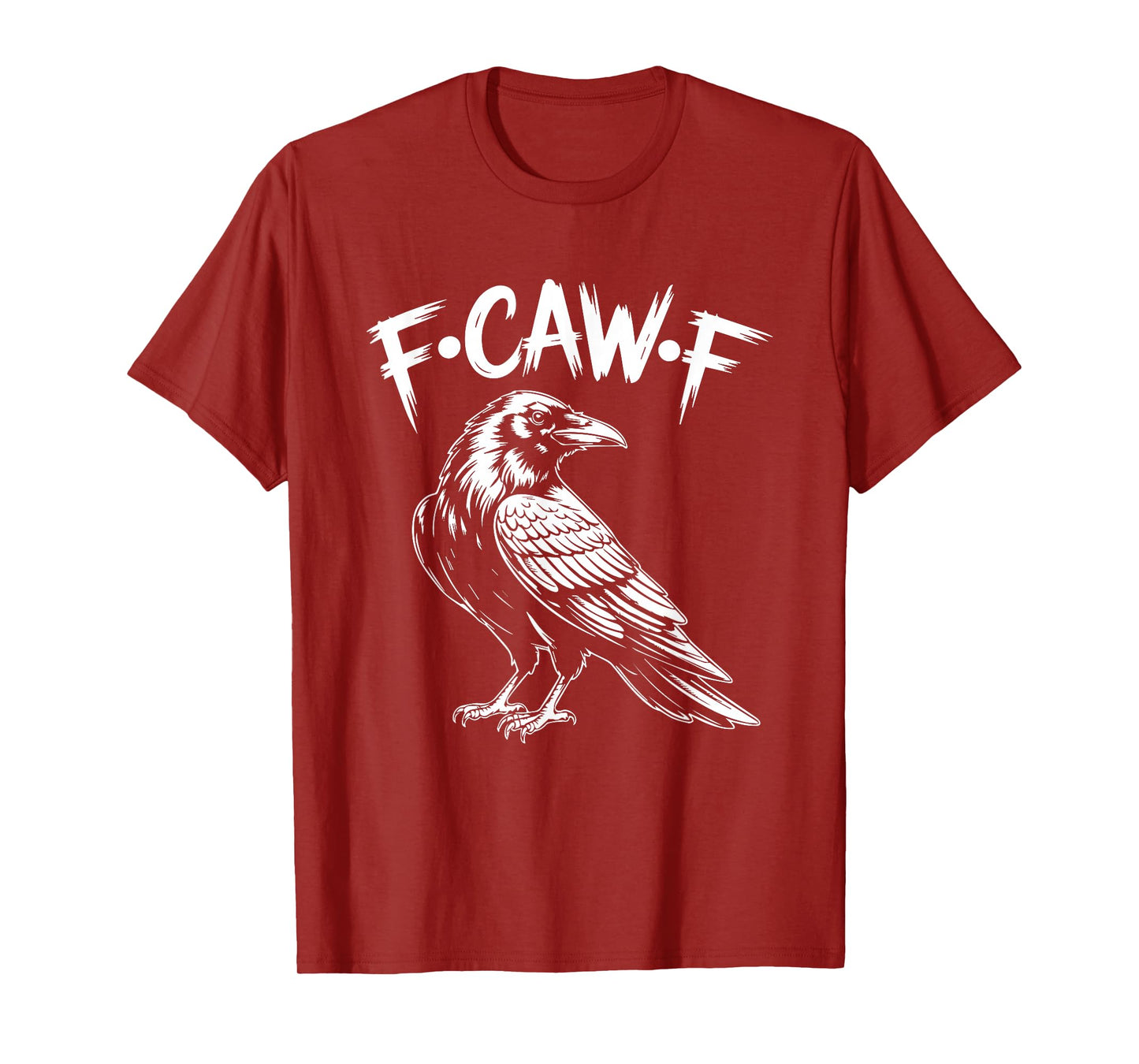 Black Crow, F-Caw-F Funny Black Bird Gothic Adult Humor T-Shirt