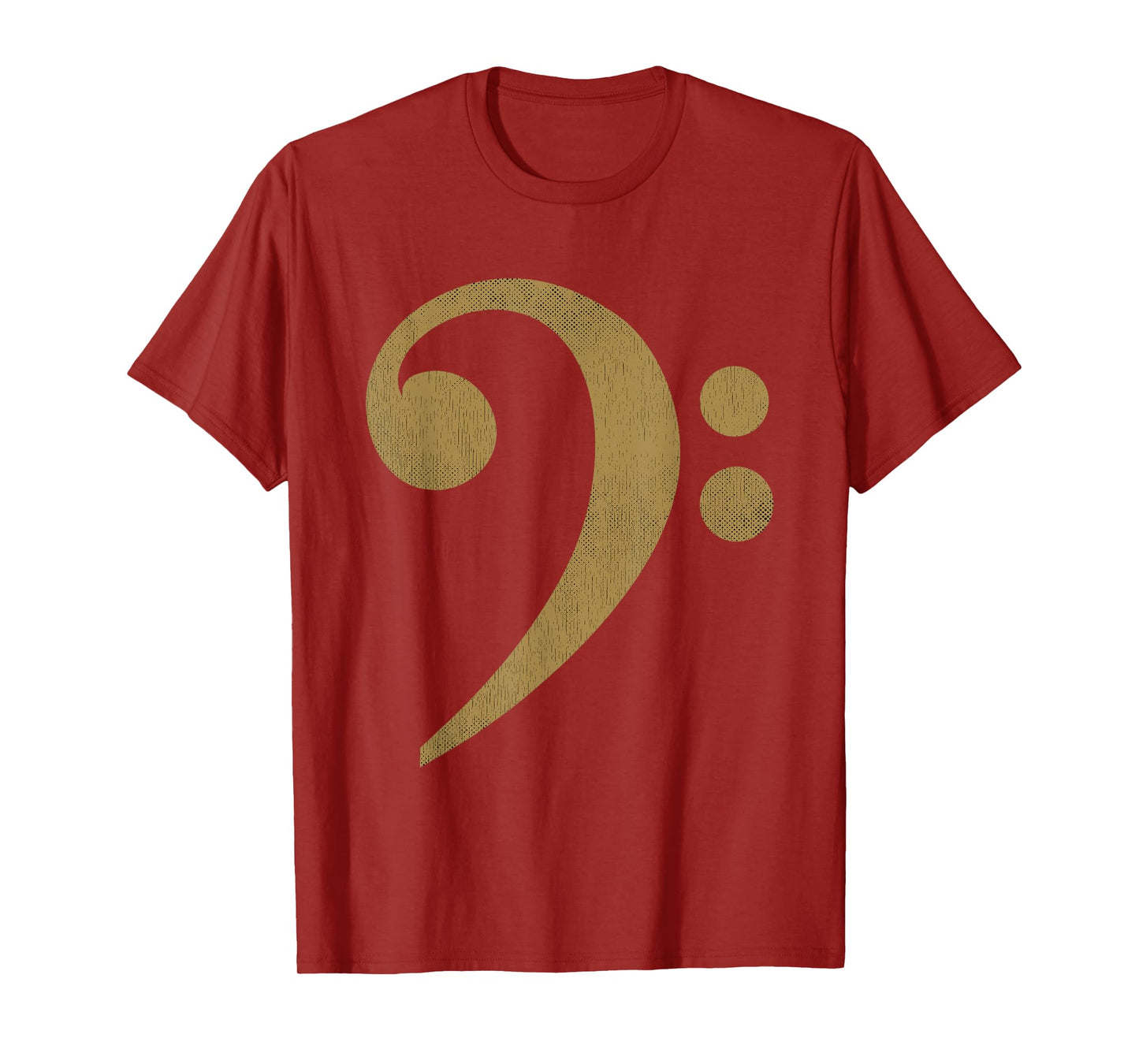 Vintage Bass Clef Design Clothing Bass Guitar T-Shirt