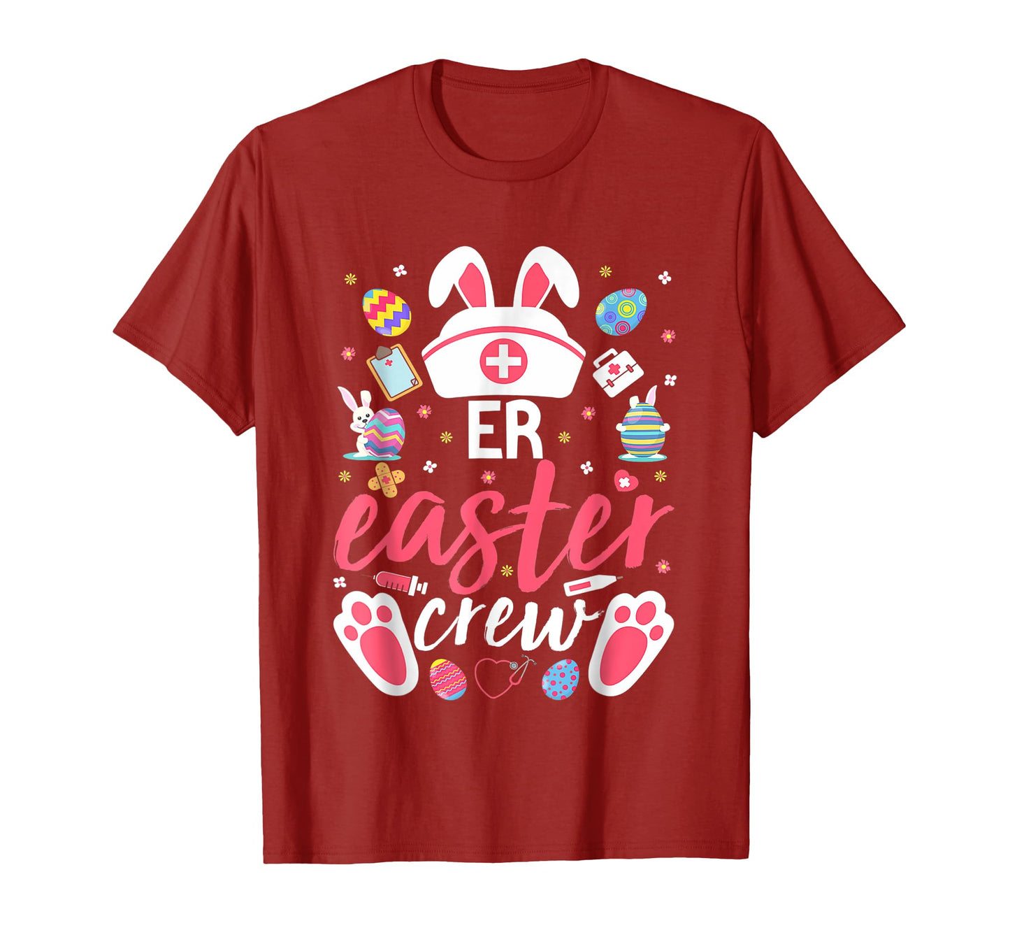 ER Easter Nurse Crew Easter Day Emergency Room Nurses Bunny T-Shirt