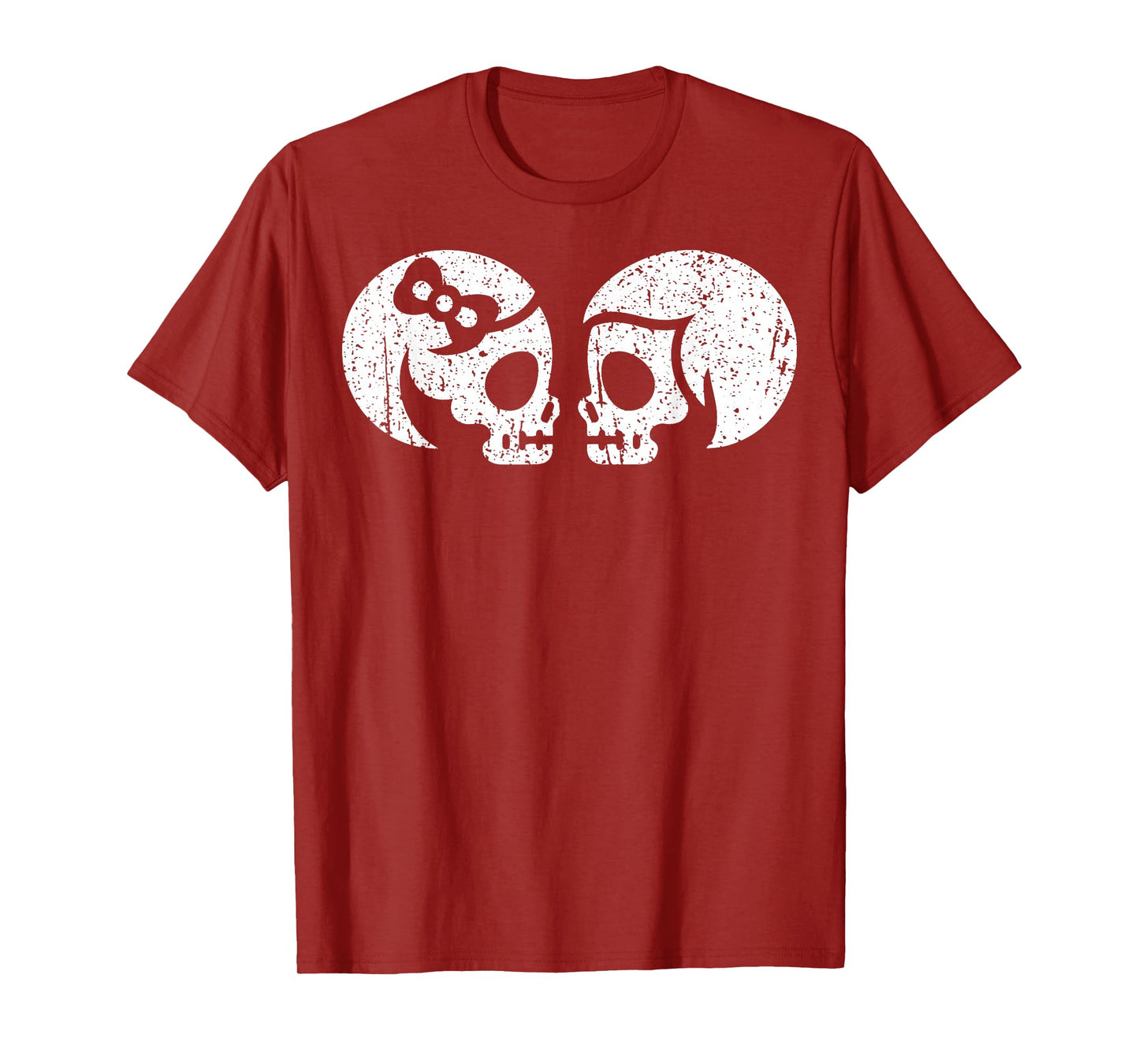 Halloween Couple Skulls - Halloween T-Shirt