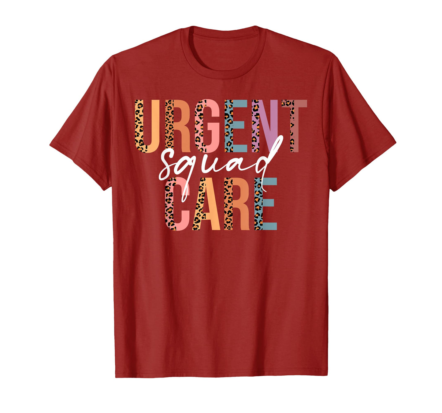 Retro Leopard Urgent Care Squad Emergency Department ER RN T-Shirt