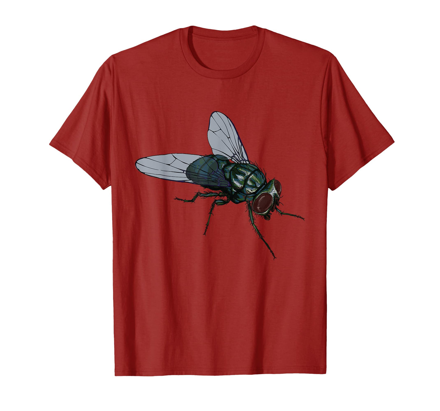 CRUDO Fly Common House Fly Insect Unisex-Adults & Kids Black Cotton 60%, Polyester 40% Short Sleeve T-Shirt