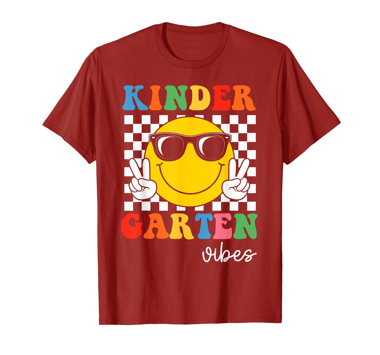 Kindergarten Vibes Retro Smile Teacher Kids Team Kinder T-Shirt