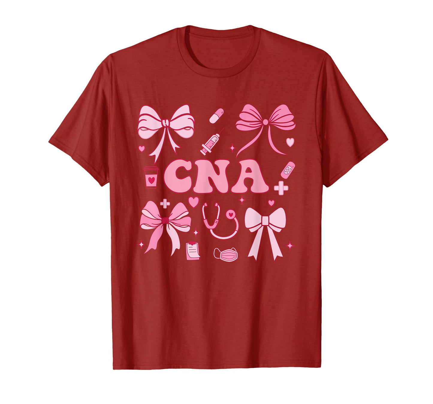 CNA Certified Nurse Assistant Coquette Bow T-Shirt