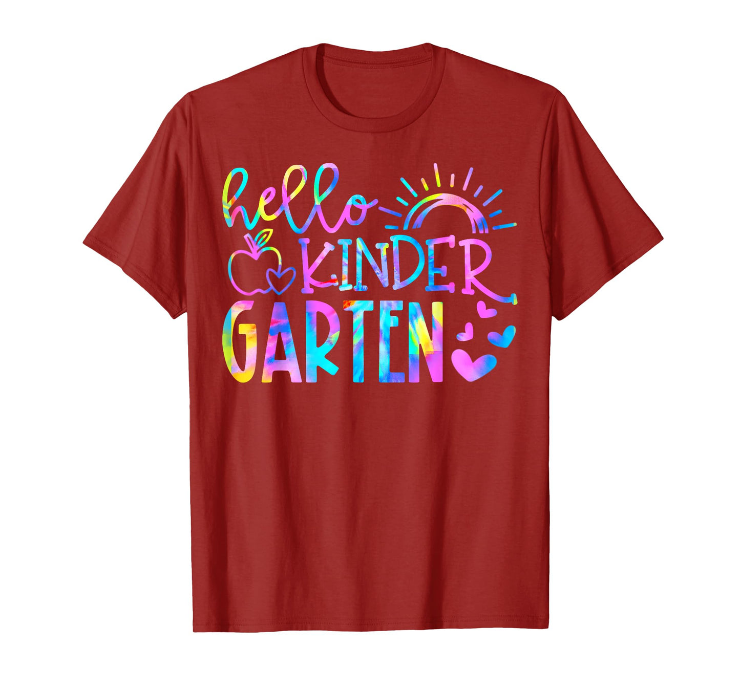 Hello Kindergarten Tie Dye Back To School Kinder Teacher Kid T-Shirt