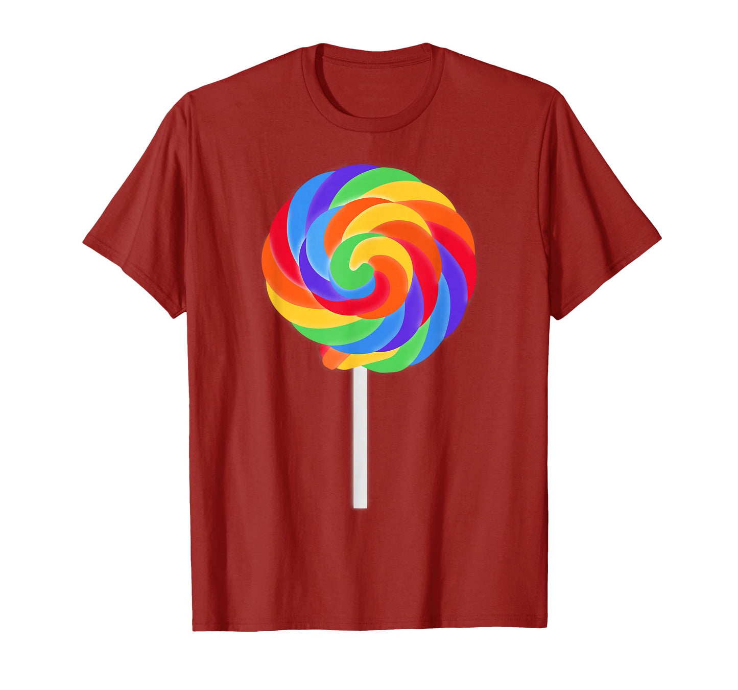 Lollipop Rainbow Sucker Candy Lazy Halloween Costume T-Shirt