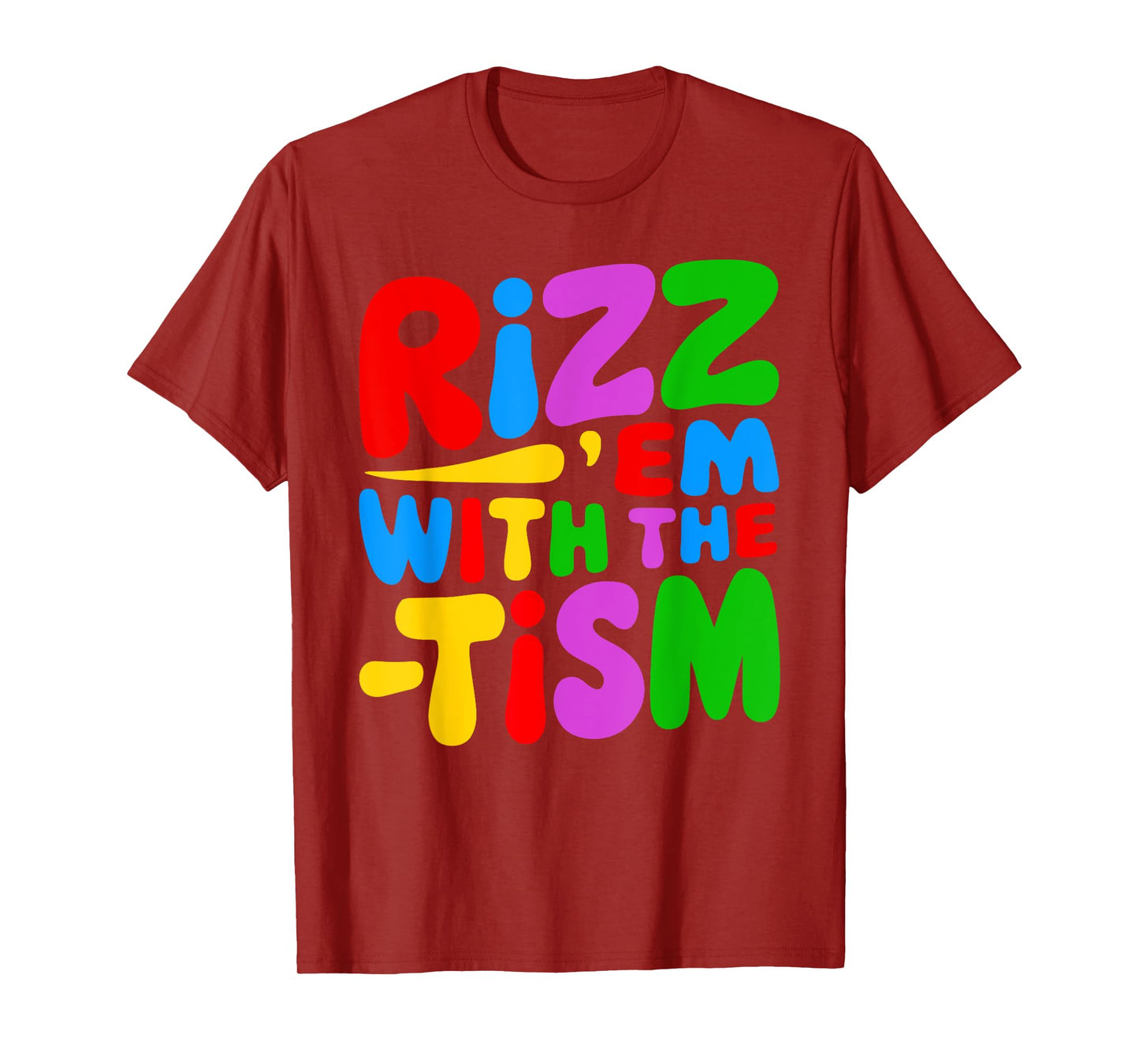 Rizz Em With the Tism Funny Autism Awareness Raccoon Lovers T-Shirt