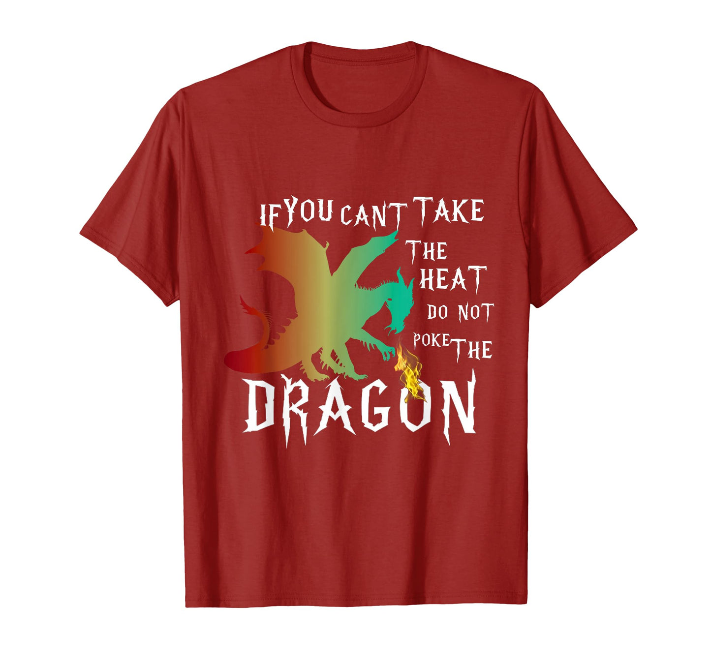 Cool Dragon Flame-Spewing Mythical Creature Design T-Shirt