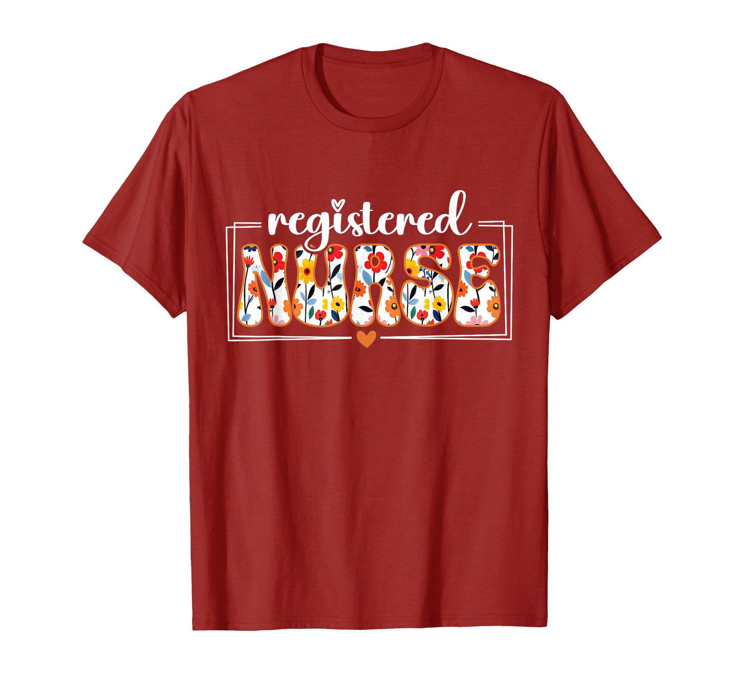 RN Nurse Floral Print Registered Nurse Nursing School Women T-Shirt