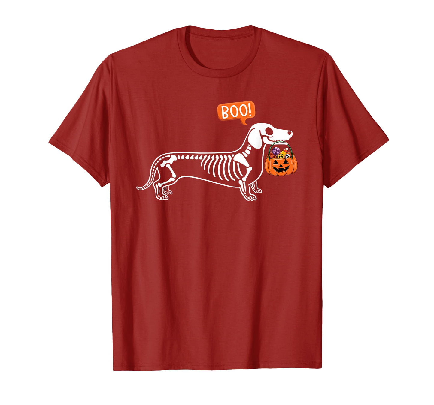 Dachshund Dog Halloween Spooky Skeleton Boo Ghost Dachshund T-Shirt
