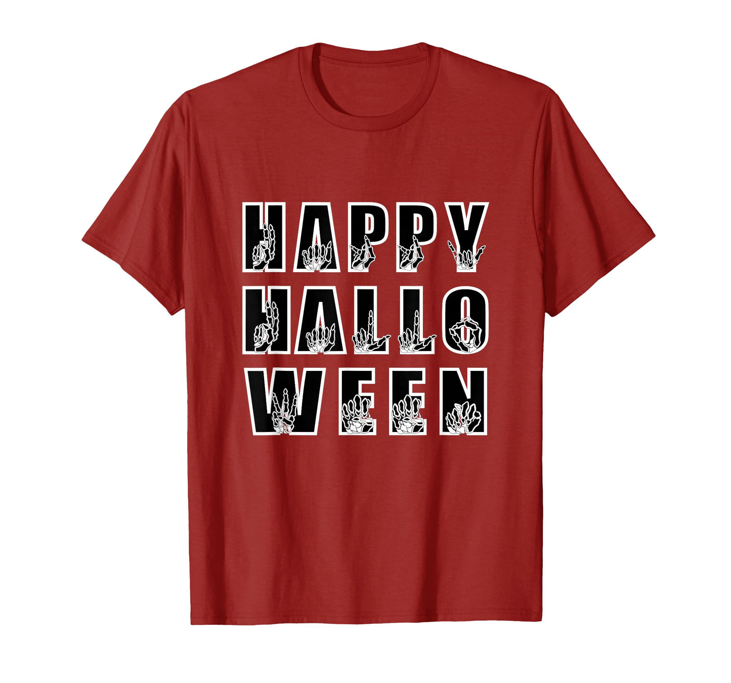 Happy Halloween ASL Skeleton Hands American Sign Language T-Shirt