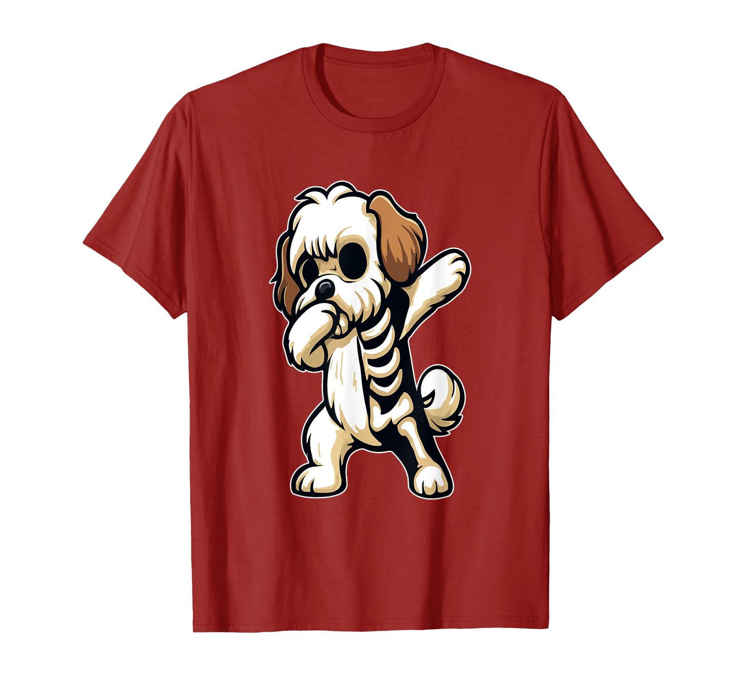 Dabbing Shih Tzu Half Skeleton Halloween Costume Owner Lover T-Shirt