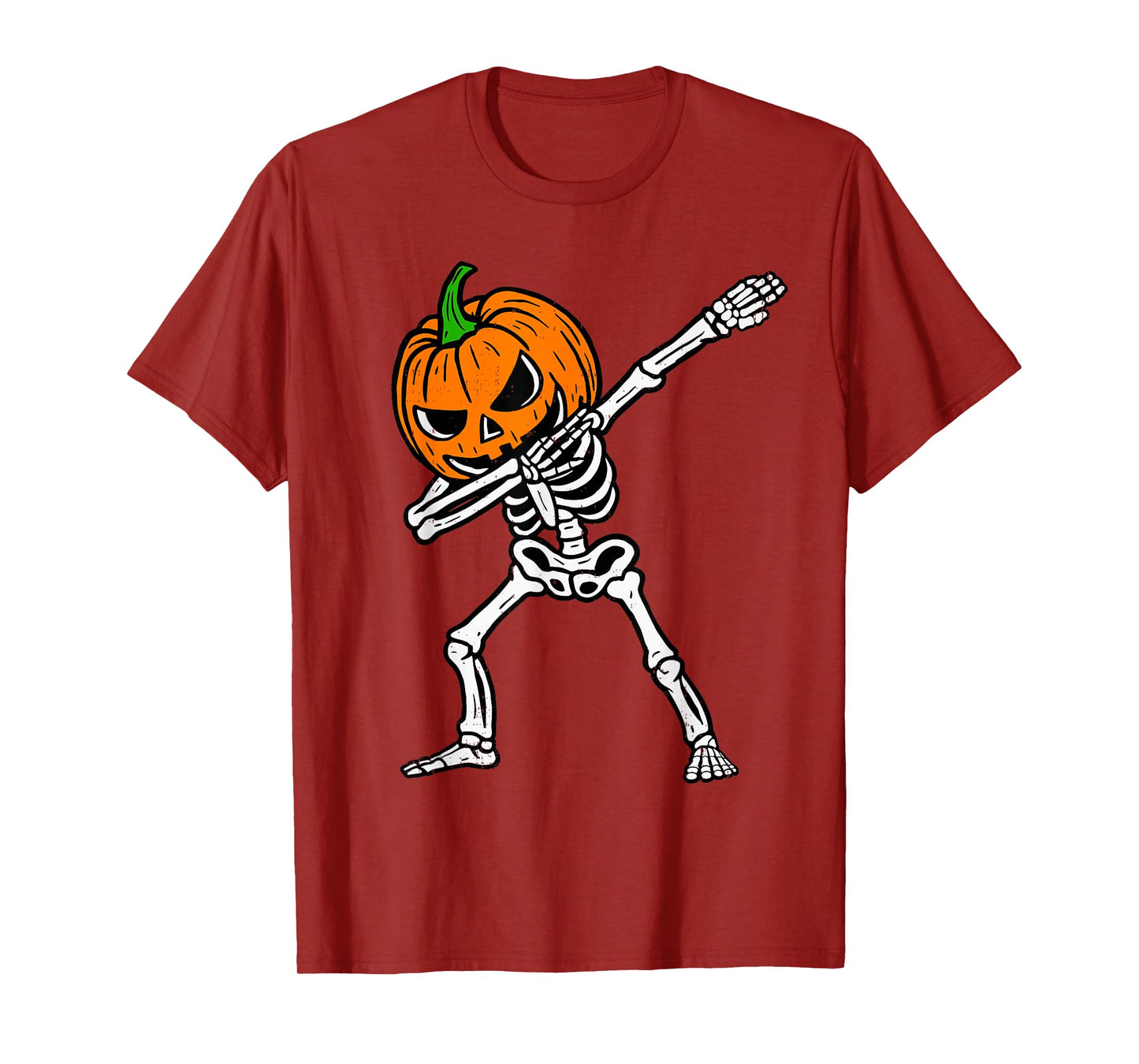 Dabbing Skeleton Pumpkin Halloween Costume Boys Teens Kids T-Shirt