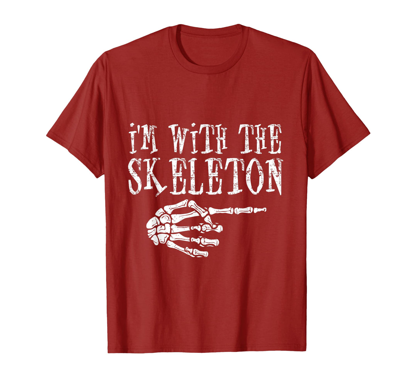 I'm with Skeleton Halloween Costume Couples Matching T-Shirt