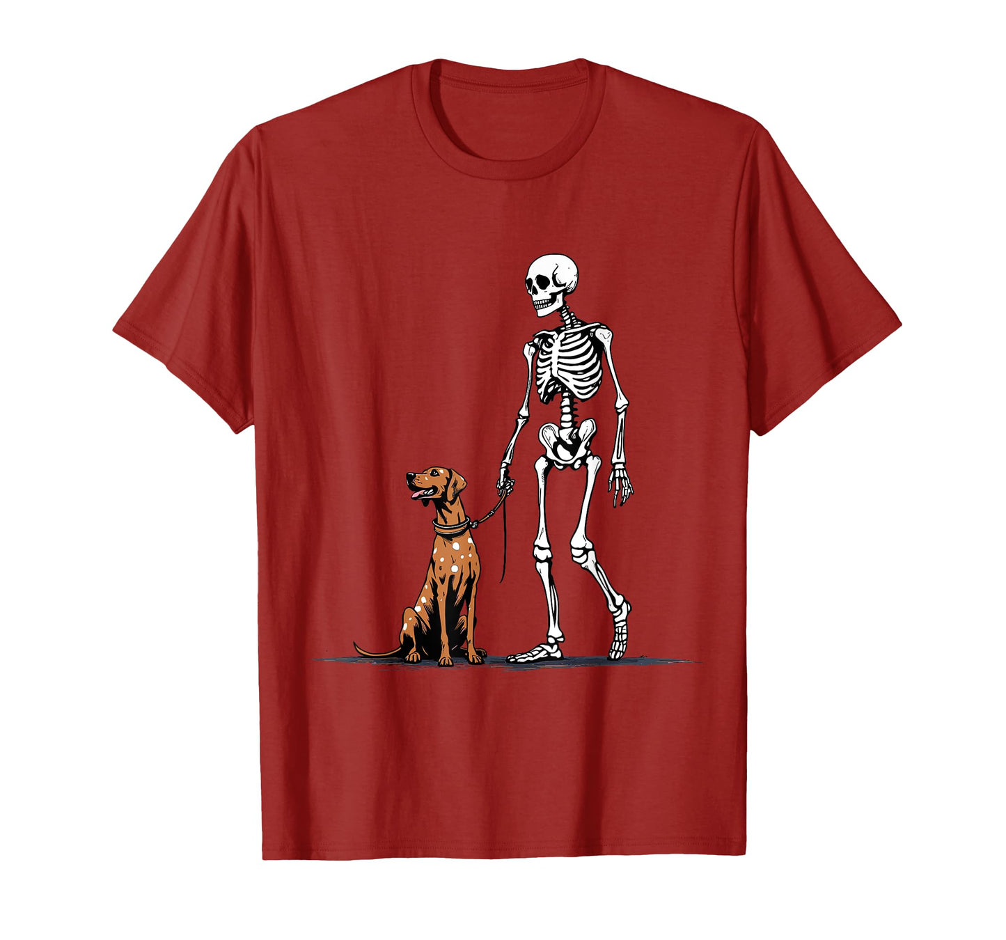 German Shorthaired Pointer Skeleton Walking Spooky Halloween T-Shirt
