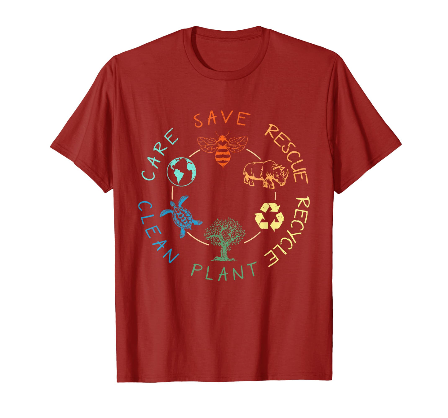 Save Bees Rescue Animals Recycle Plastic Earth Day T-Shirt
