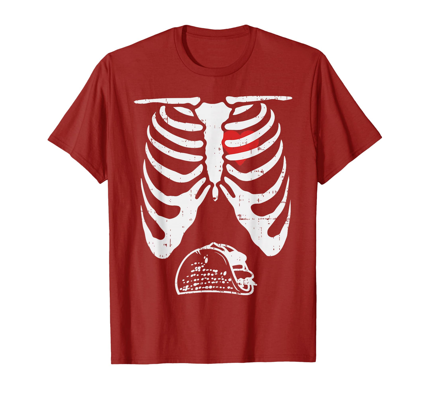 Skeleton Pregnancy Taco Halloween Mexican Baby Reveal Dad T-Shirt