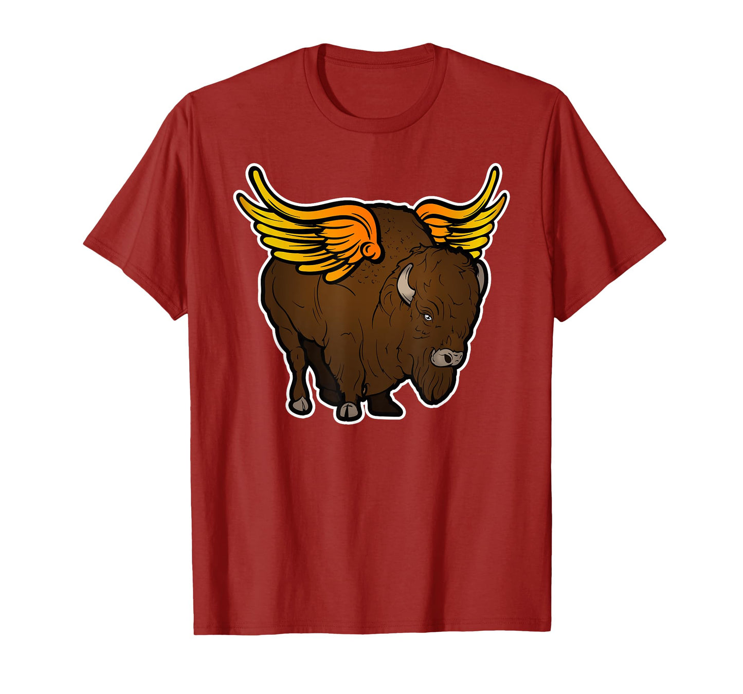 Wild Buffalo Winged Bison Angel Funny Food Art T-shirt T-Shirt
