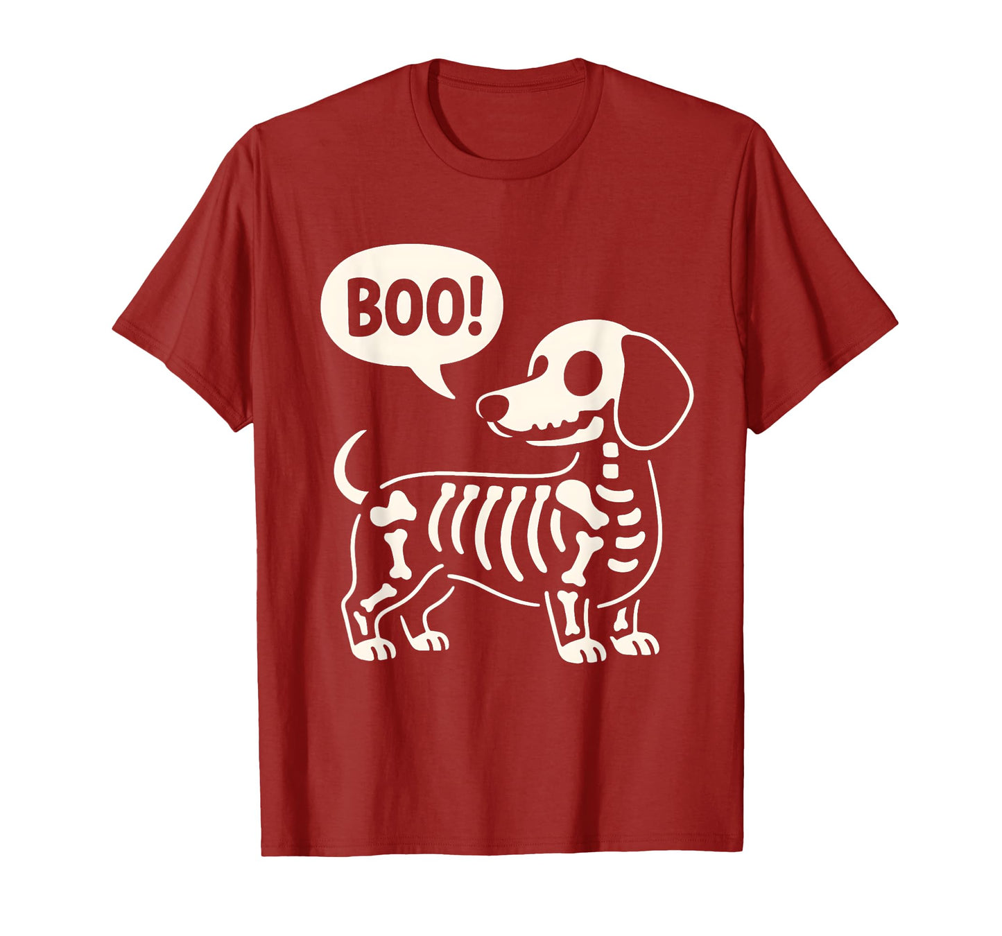 Cute Dachshund Doxie Skeleton Boo Wiener Dog Halloween T-Shirt
