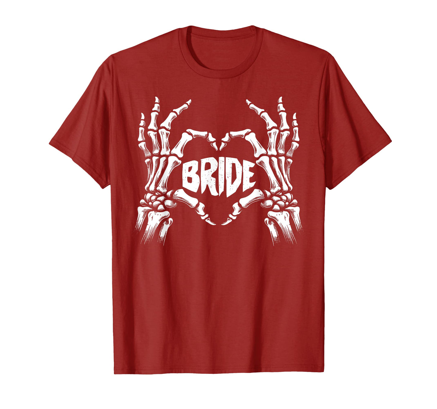 Spooky Bride Skeleton Hands Halloween Engagement Wedding Tee T-Shirt