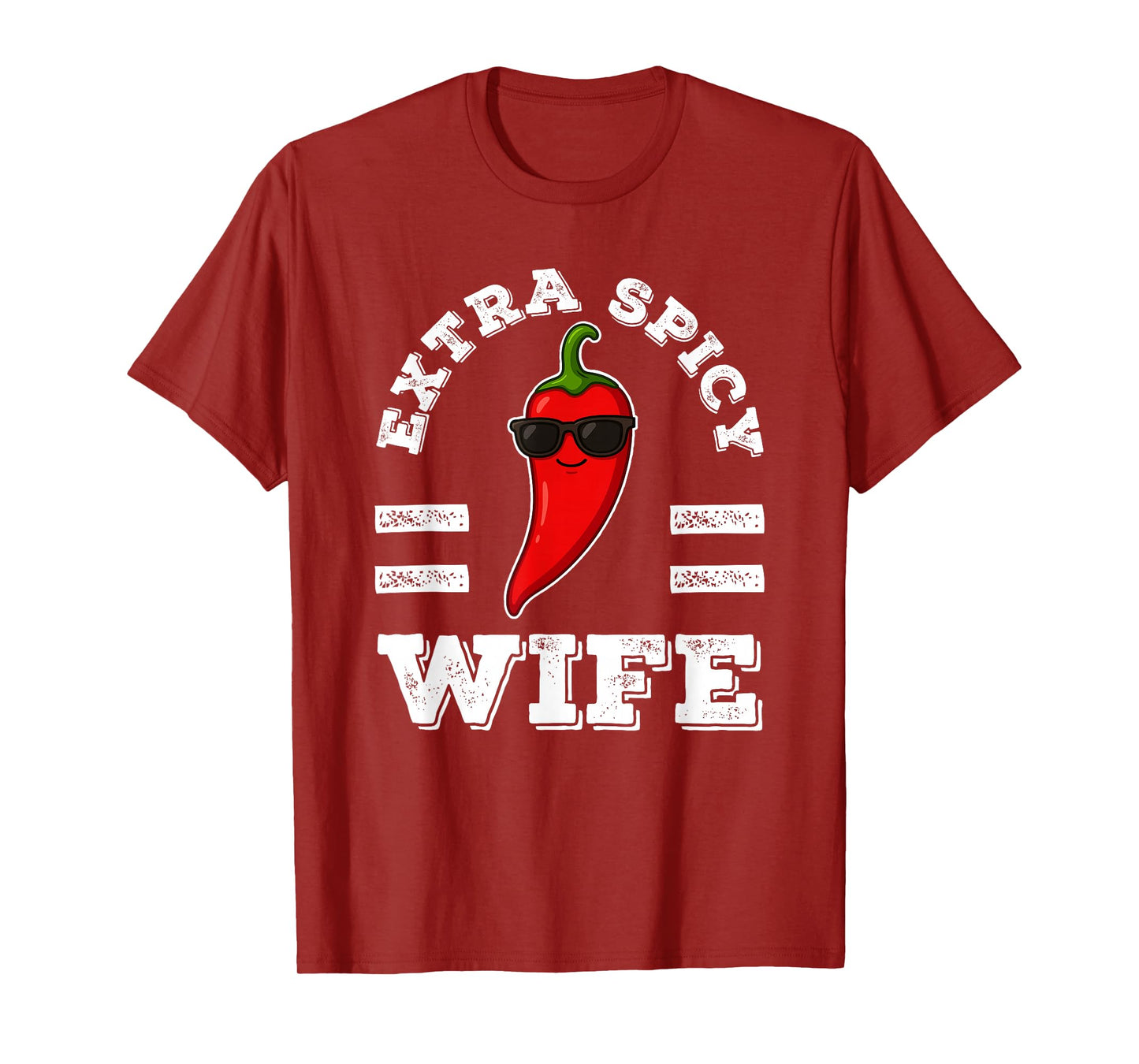 Extra Spicy Wife for Women Foodie Humor Hot Chili Pepper Pun T-Shirt