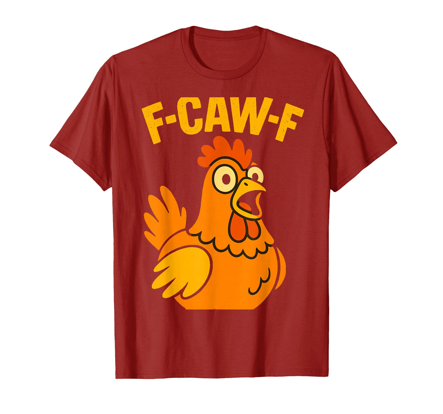 F-CAW-F Cartoon Chicken Farm Humor Censored Swear Pun T-Shirt
