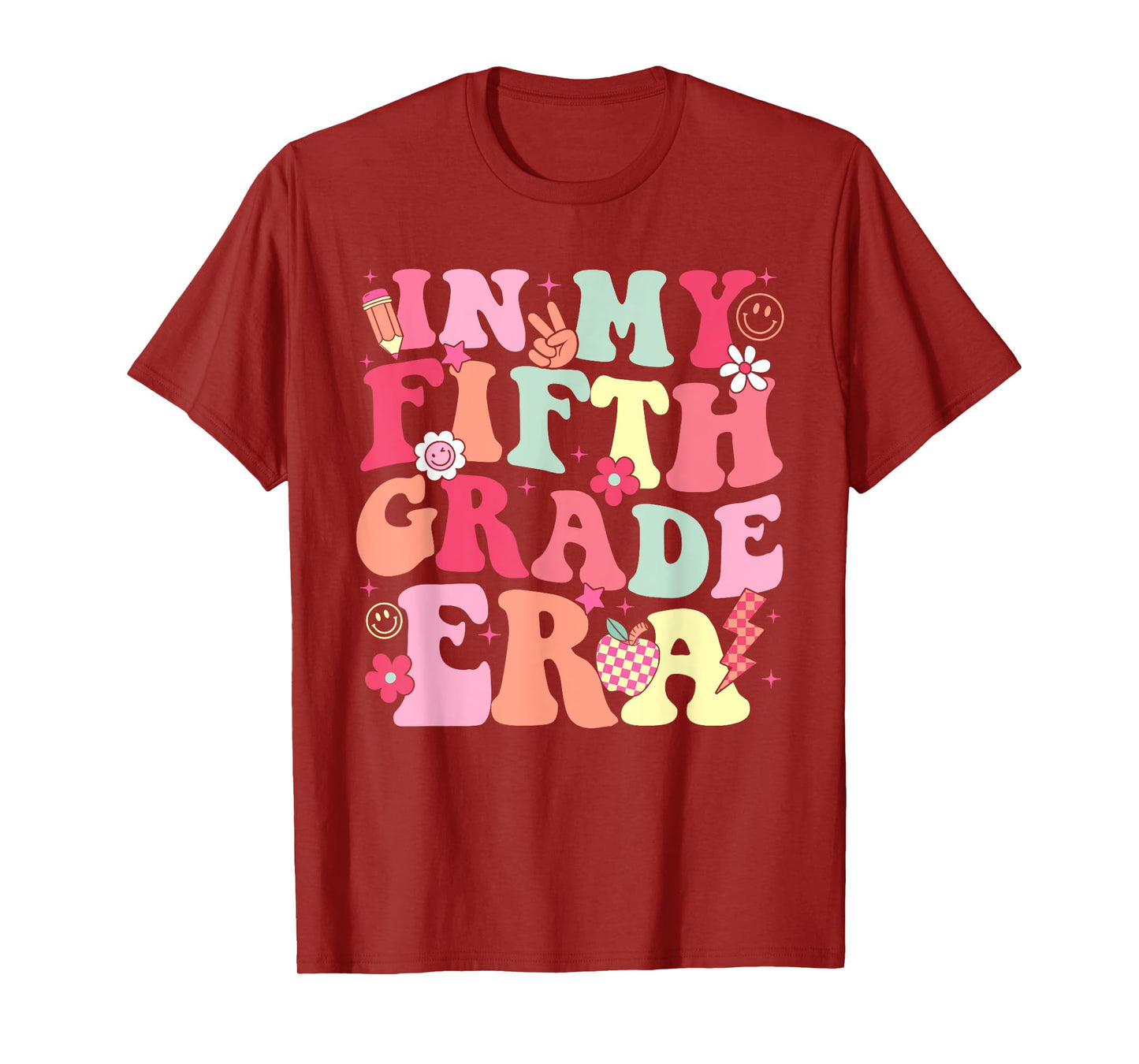 In My 5th Fifth Grade Era Cute Teacher Kid Back To School T-Shirt