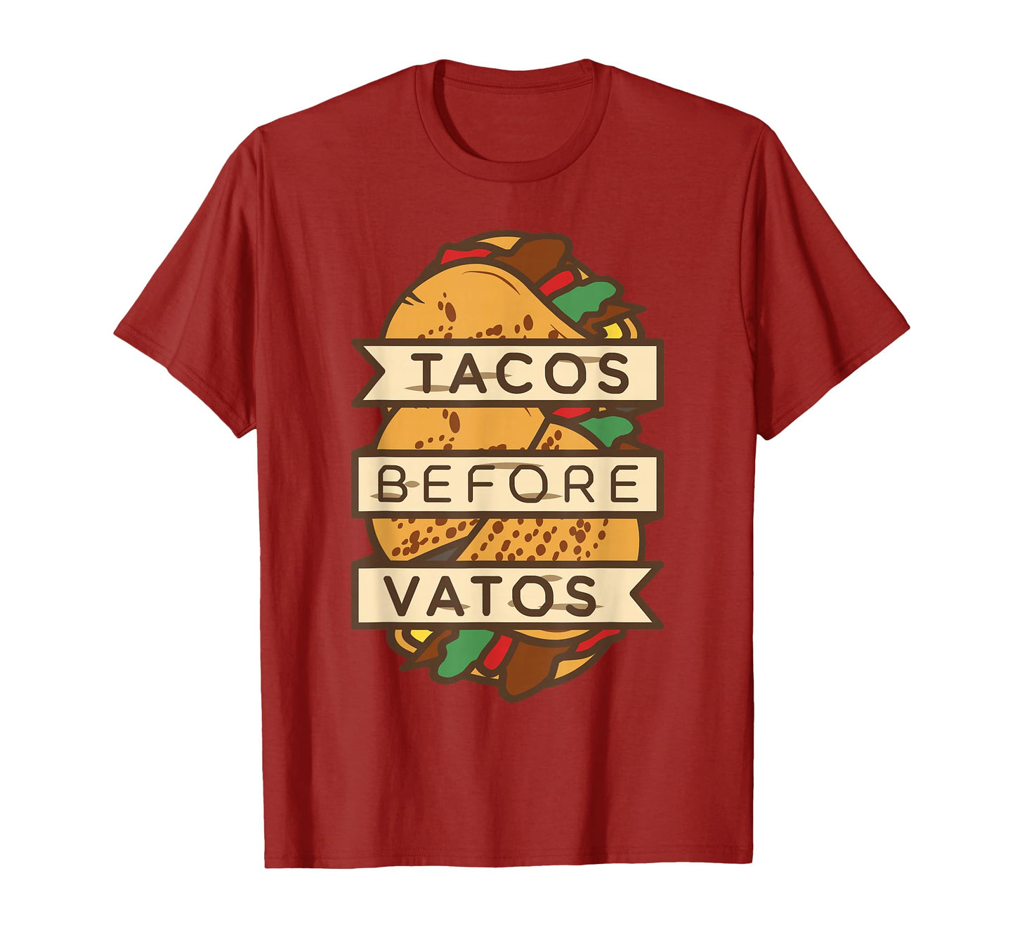 Tacos Before Vatos Shirt Funny Mexican Anti Valentines Day T-Shirt