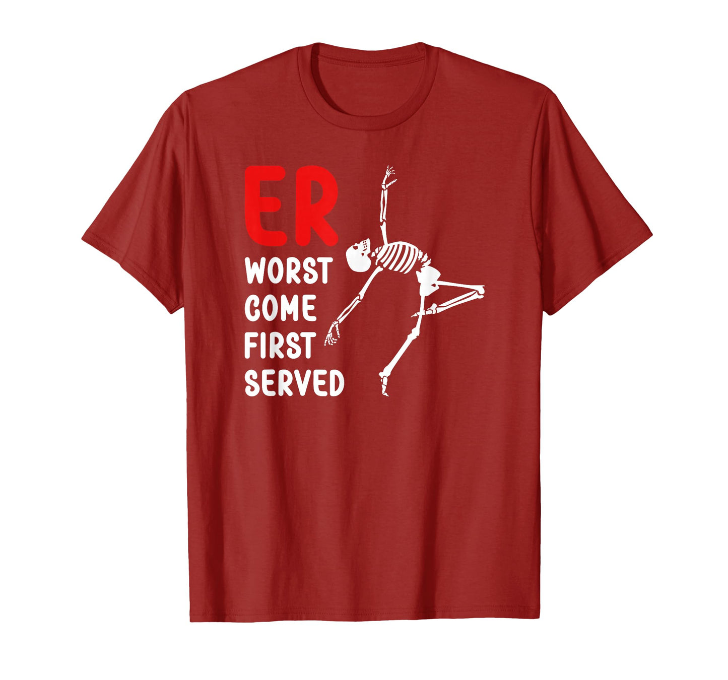 ER Tech Skeleton Emergency Room Tech Emergency Technician T-Shirt