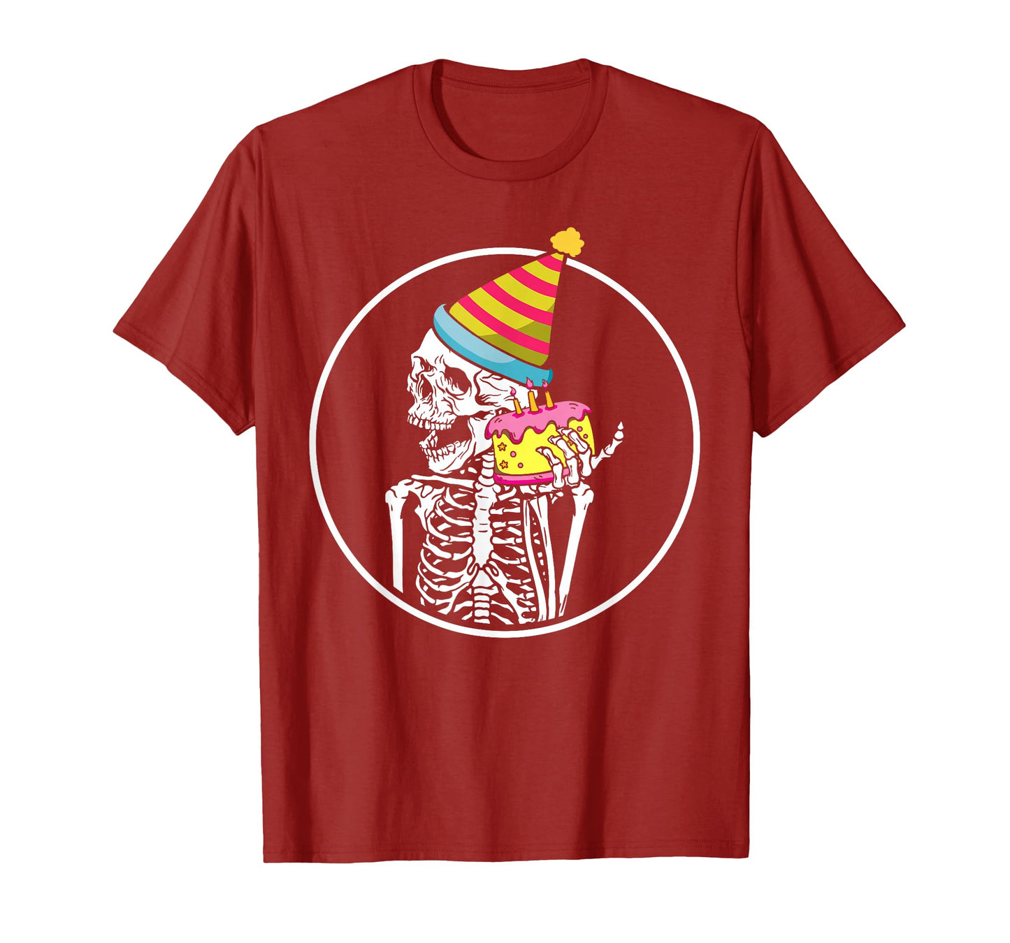 Happy Birthday Halloween Skeleton Cake Funny Spooky Costume T-Shirt