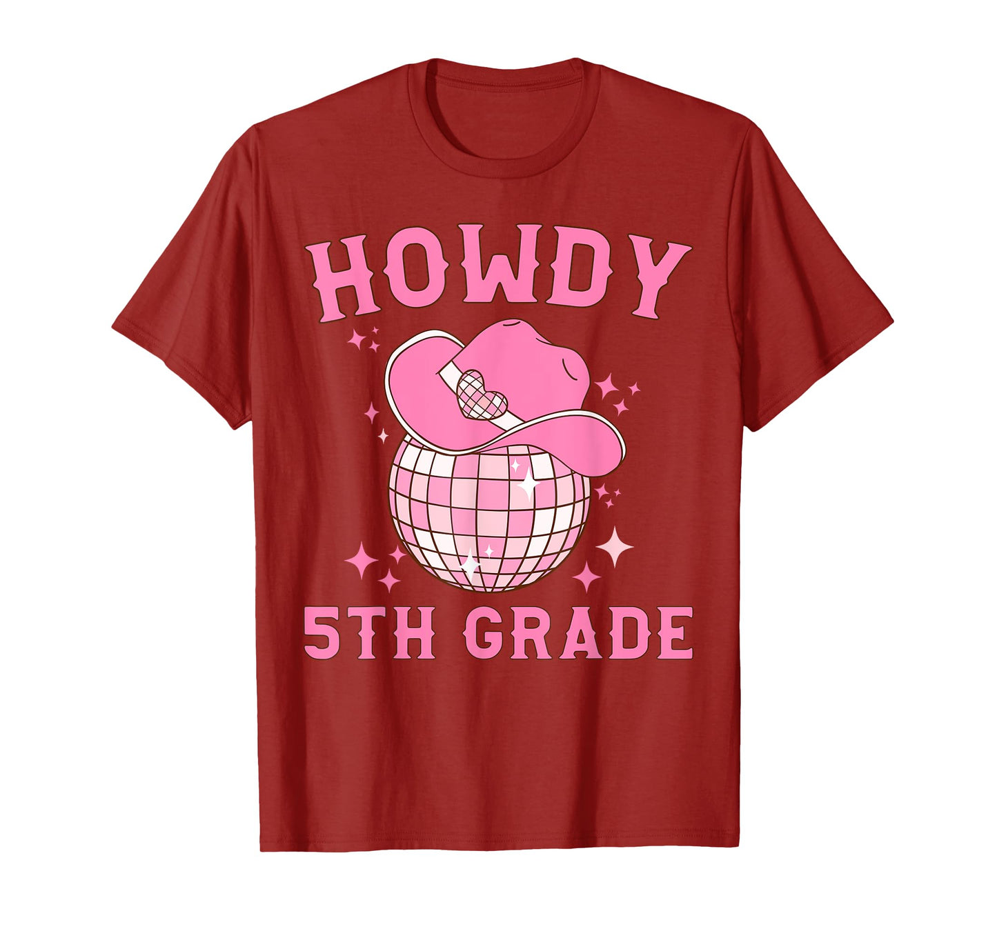 Disco Cowboy Howdy 5th Grade Teacher Western Back To School T-Shirt