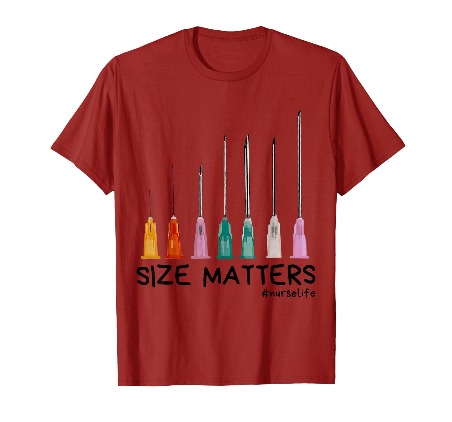 Needle Size Matters Funny Nursing CNA Nurse Life T-Shirt