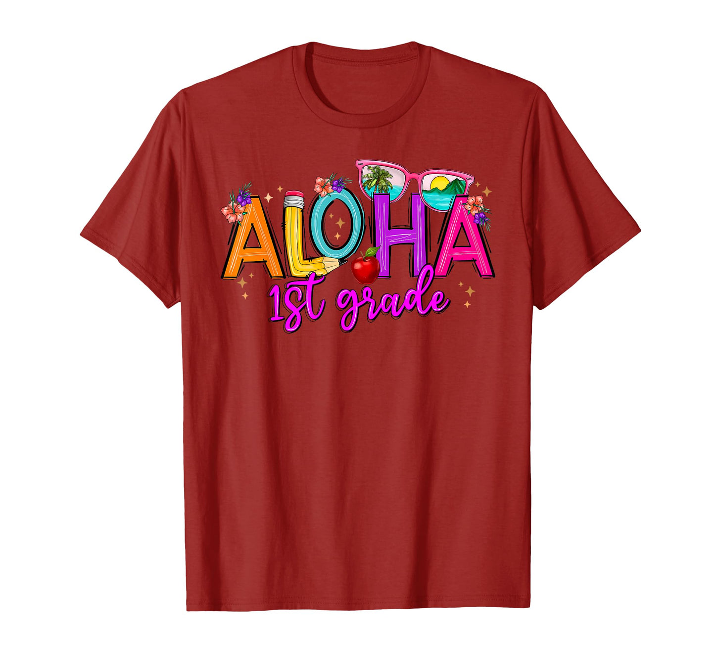 Aloha 1st Grade Summer Vacation Beach Teacher School Student T-Shirt