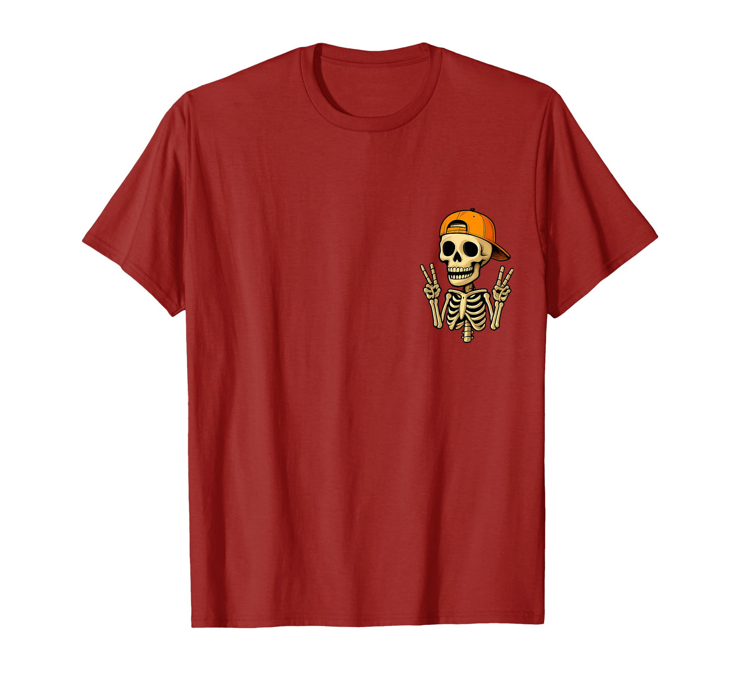 Halloween Skeleton Peeking in Pocket Skeleton Lover T-Shirt